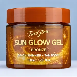 TanGlow Instant Bronze Shimmer Tanning Gel 150ml, Smooth Lightweight Body Care Cosmetic, Golden Brown Beach Glow & Tan Boost for All Skin Types, Go-to Tanning Solution