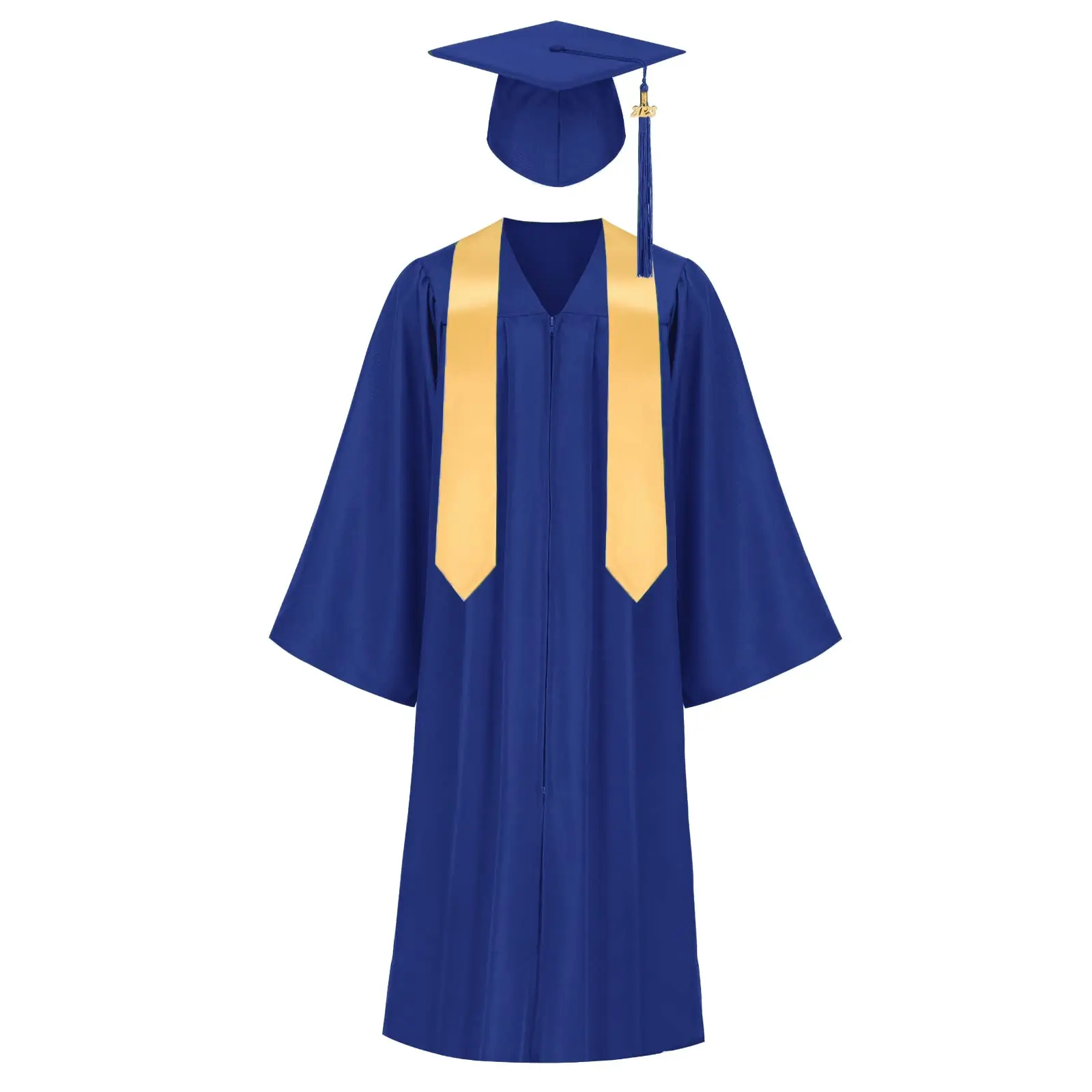 graduation dress adult Classic Master Graduation Gown Cap with Tassel Charm 2024 2025 main image 0