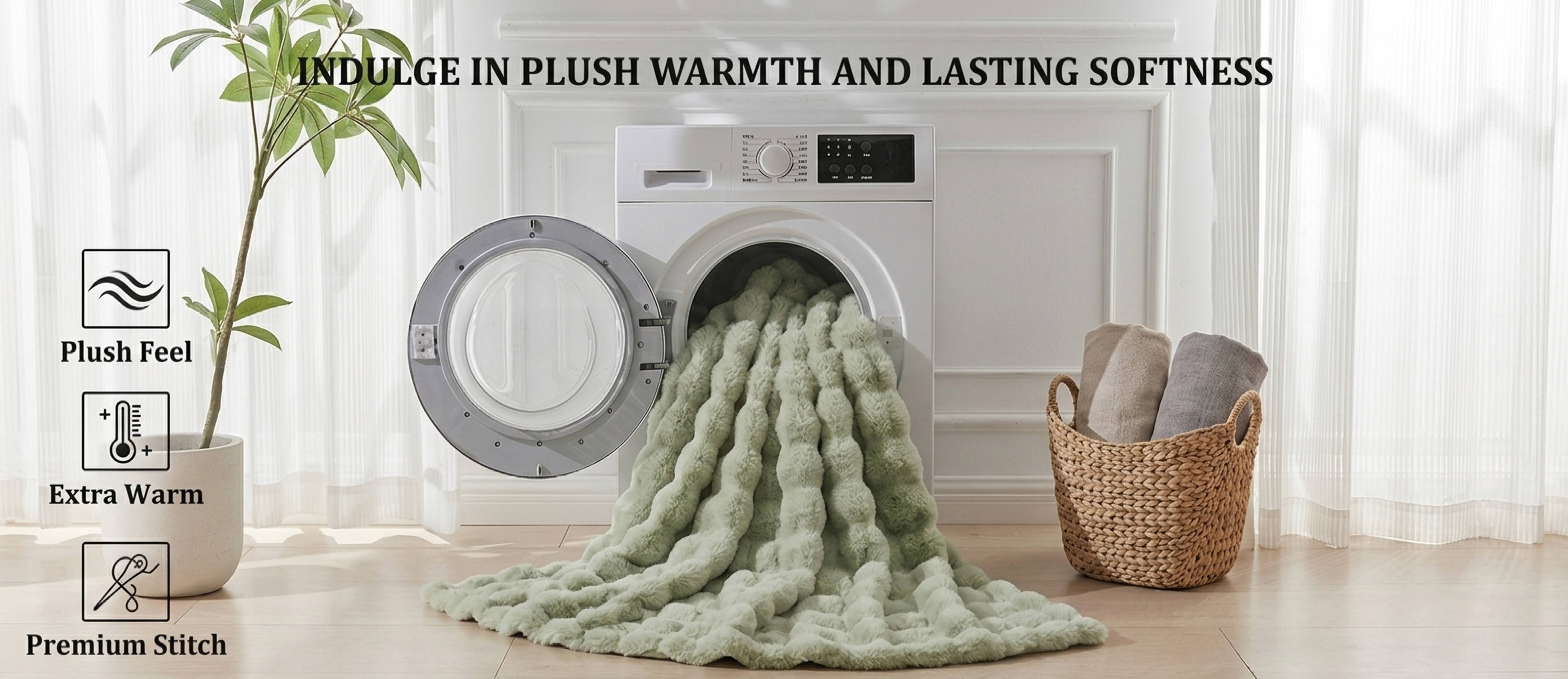 MACINSO Bubble Blanket with Storage Bag Soft Comfortable Throw Blanket Cozy Warm Napping for Home Office Travel Camping Global Picks