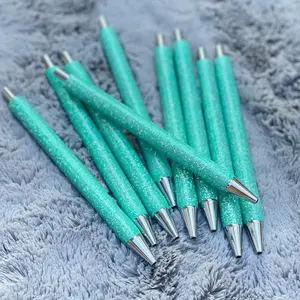 Glittery pen. Mint glitter pen.  Cute pen. Office pens. Office cute things. Pen. Pen collection. garfield coffee