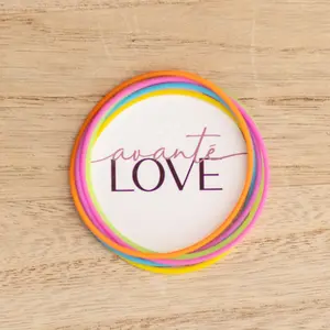 Neon Rainbow Silicone Jelly Bracelet - Set of 6