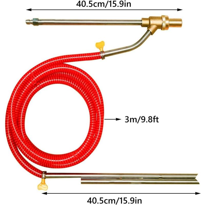Pressure Washer Sandblasting Kit 5000 PSI Wet Abrasive Sandblaster Attachment with Replacement Nozzle Tips, 1/4 Inch Quick Disconnect, Washer Equipment Kit for Rust Removal Abrasive Cleaning