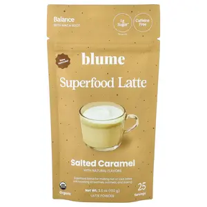 Blume Superfood Latte, Salted Caramel, Caffeine Free, 3.5 oz (100 g)