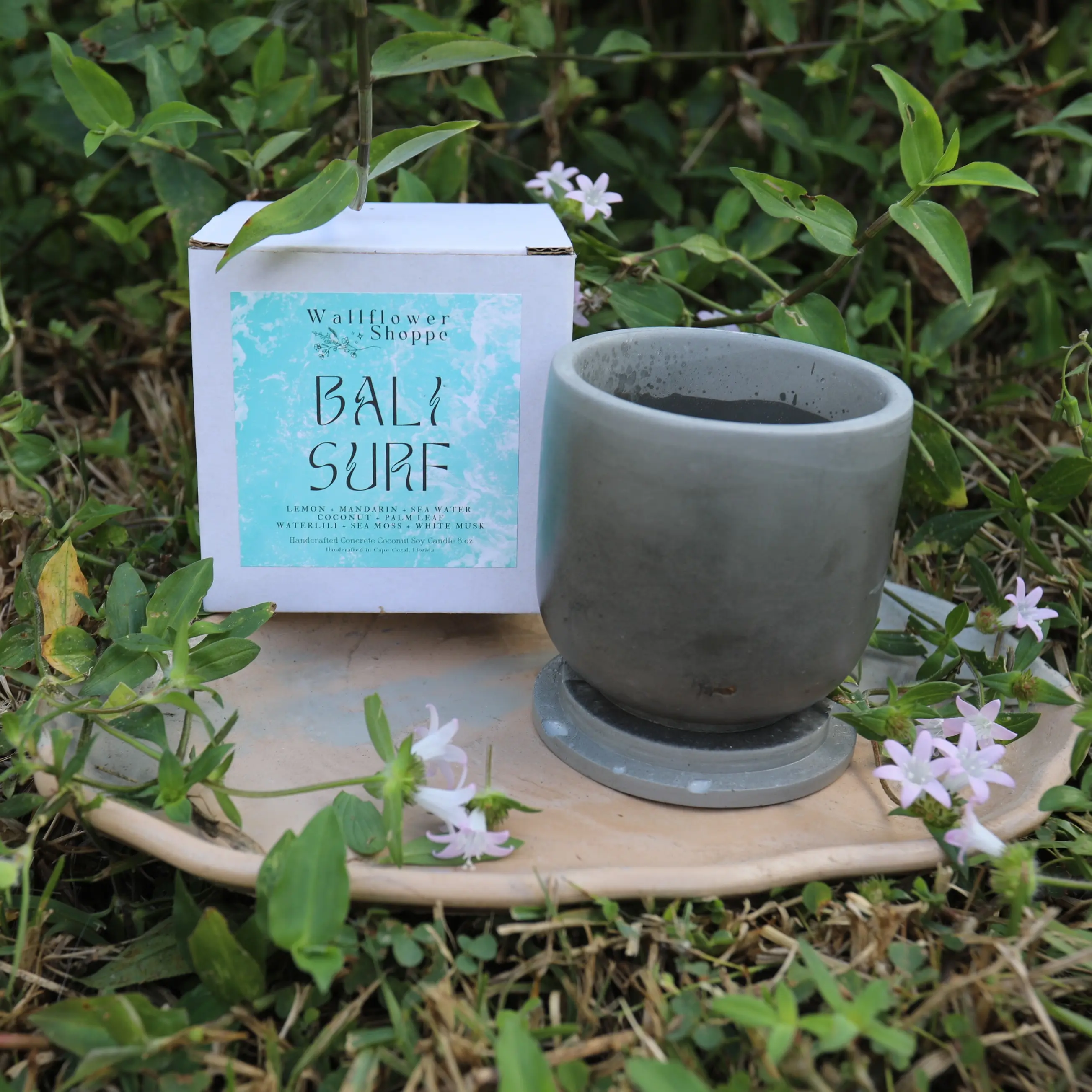 refillable Concrete Candle 8oz 