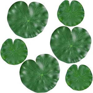 Floating Lily Pads for Ponds, 6 count Realistic Lily Pads Leaves Artificial Floating  Lotus Leaves Plastic  Water Lily Pads Foliage Pond Decor for Pond Pool Koi Fish Patio Aquarium
