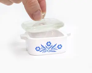 Mini Cornflower Trinket Box – Corningware–Inspired Casserole
