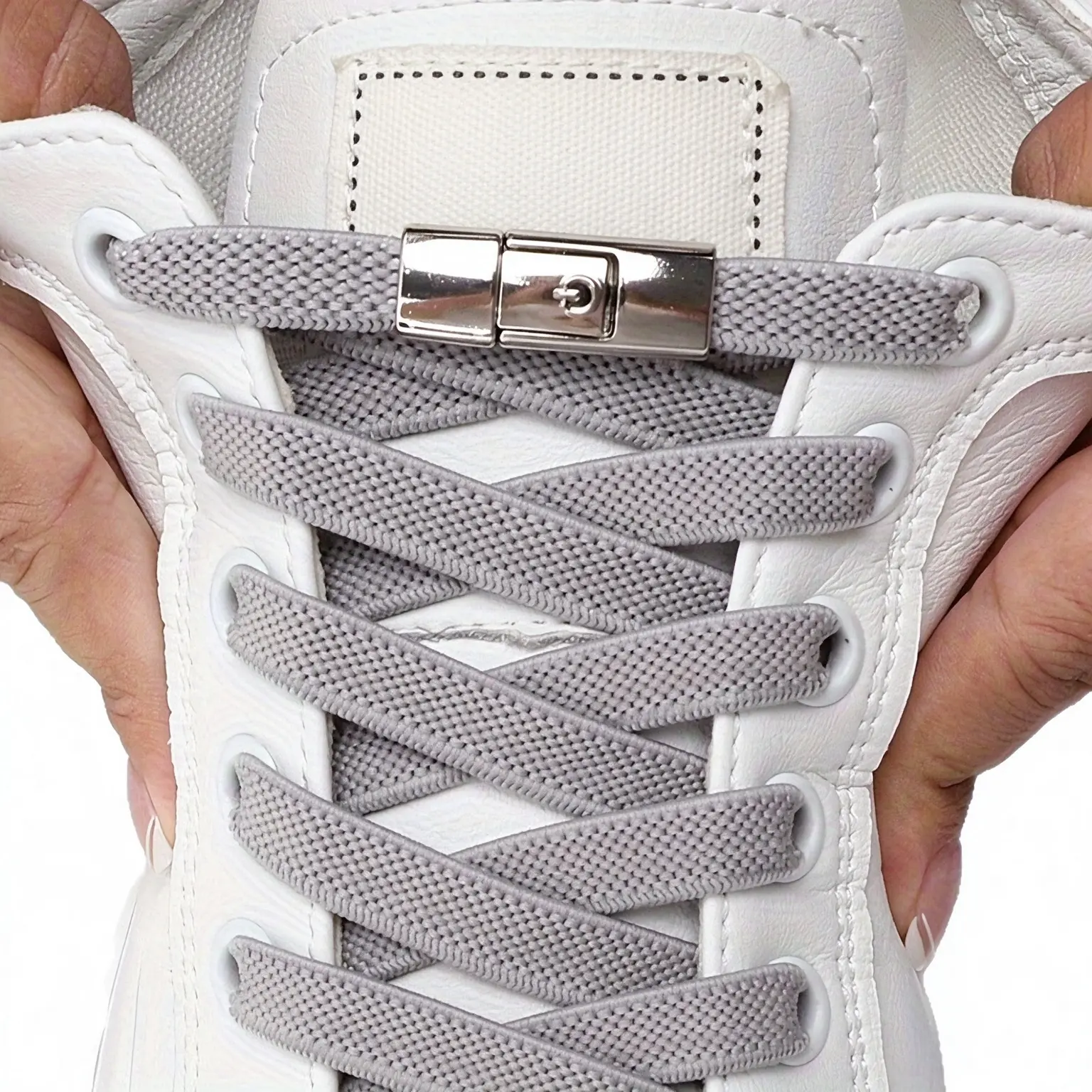 No-Tie Elastic Shoelaces for Adults & Kids, Press-Lock Lazy Shoelaces, Flat Stretch Shoelaces for Sneakers