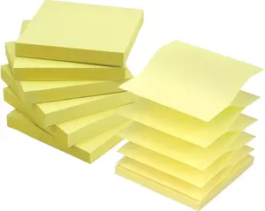 Pop Up Sticky Notes 3x3 Refills Self-Stick Notes 6 Pads, Yellow, 100 Sheets/Pad (Yellow)