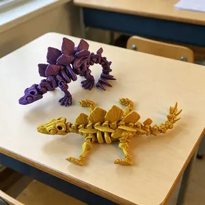 Trendy 3D Printed Poseable Dinosaur Skeleton Stress Relief Toy, Flexible Dinosaur Desk Decor, Office Home Decoration, Sensory Gift for Kids