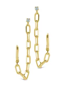 Jade Chain Drop Earrings