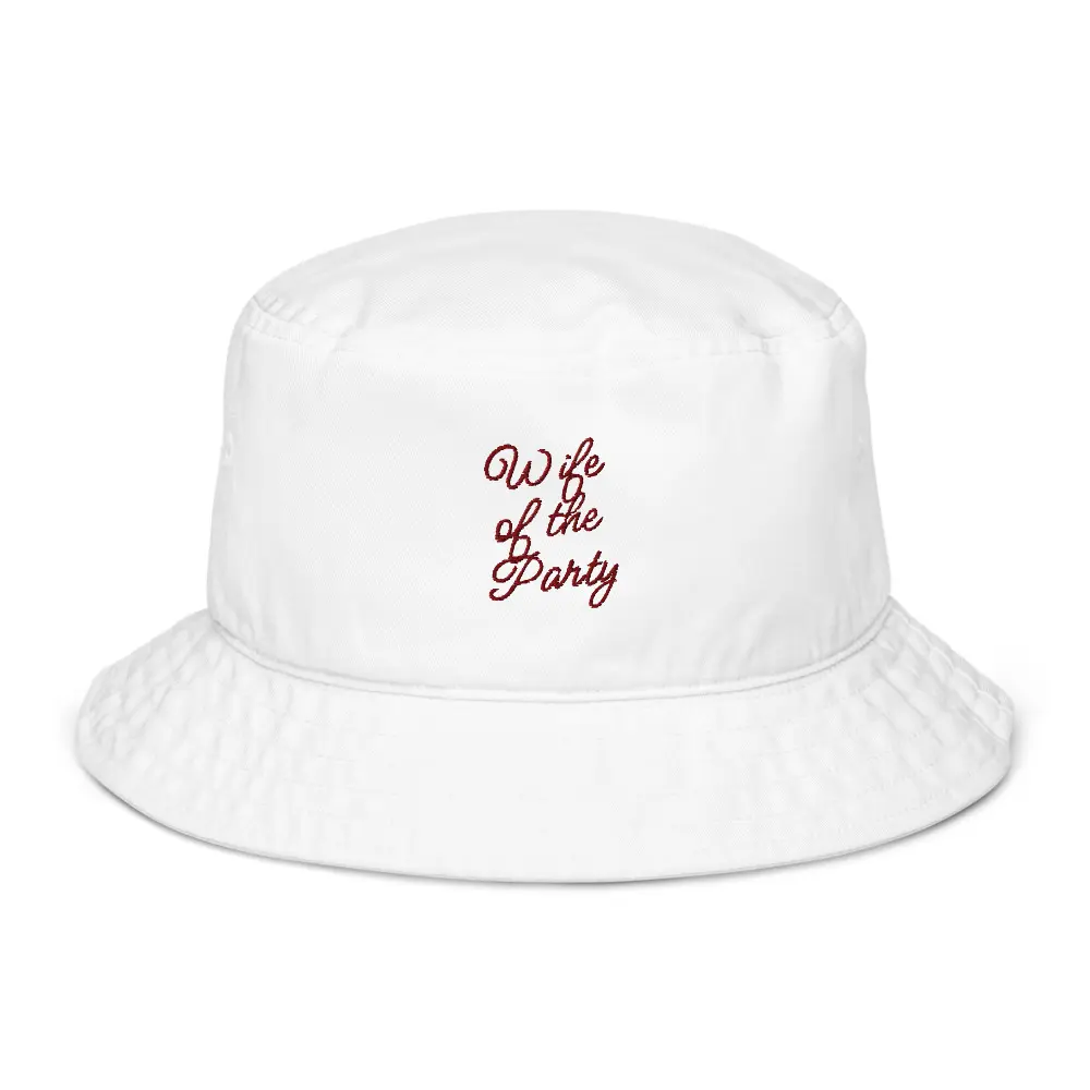 “Wife of the Party” Embroidered Bucket Hat – Bridal & Bachelorette Hat