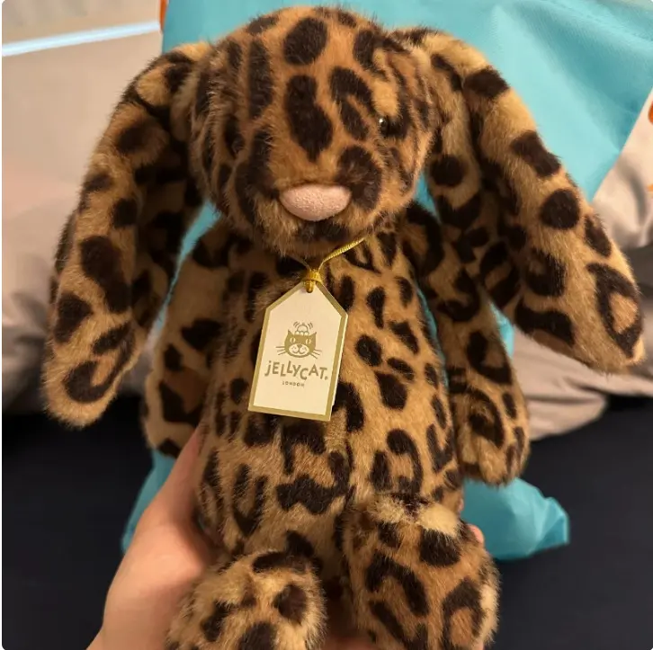 Jellycat Cobblehop Ruby Leopard Plush Bunny with Dust Bag, Rare Spotted Stuffed Animal, Collector Gift, NWT US Stock, Unique Gifts for Girlfriend, Hard to Find Jellycat Leopard Bunny | Luxury Plush Gift | Limited Stock USA