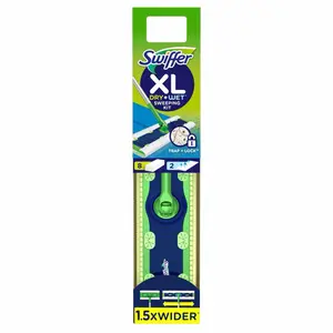 No-Touch Disposable Dirty Mop for Kitchen and Bathroom - Mini Sweeper Mop, White