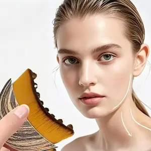 2PCS Facial Dry Brush Massager | Contour Tool for Jawline & Chin | Skin-Friendly Daily Beauty Accessory