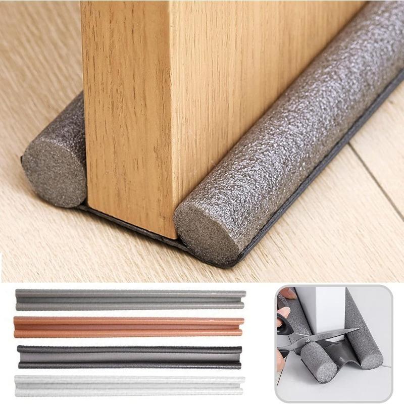Multifunctional Door Draft Deflector - Multifunctional, durable interior and exterior door draft and sound insulation strips, keeps out insects and enhances home comfort, adjustable door bottom guard, door sweep/draft deflector/easy to install