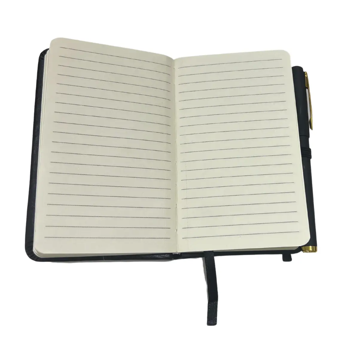 Custom Mini Notebook With Pen PU Leather Mini Notebook with Pen Black Faux Leather Elastic Closure for Secure Notes No Warranty