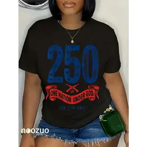 100% Cotton 250 Years in God We Trust - USA Patriotic T-Shirt