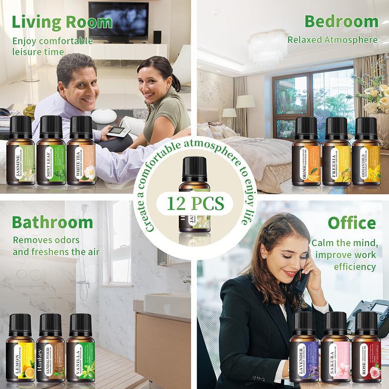 Essential Oil Gift Set for Diffuser, Aromatherapy Oils for Home Fragrance, Air Freshener, Humidifier, Perfume, Candle, Scent, Springtok