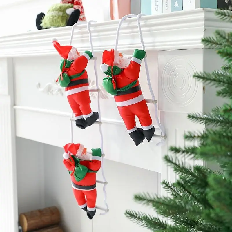 Santa Claus Ladder Tabletop Creative Ornament Ornament Scene Arrangement Pendant Christmas Tree Pendant