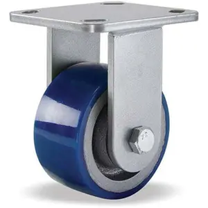 Hamilton Caster 4" Diam x 2" Wide x 5-5/8" OAH Top Plate Mount Rigid Caster Polyurethane, 600 Lb Capacity, Precision Sealed Bearing, 4 x 4-1/2" Plate R-WH-4SPB