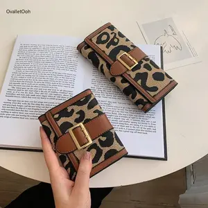 Women's Fashion Leopard Print Wallet, Trifold Short & Long Purse Card Holder for Daily Use