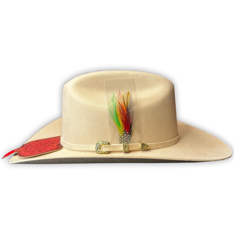 Tombstone Chaparral 20x Estrellas Felt Cowboy Hat 4" Brim 4.5" Short Crown Texana Estilo Sinaloa Estilo Panter