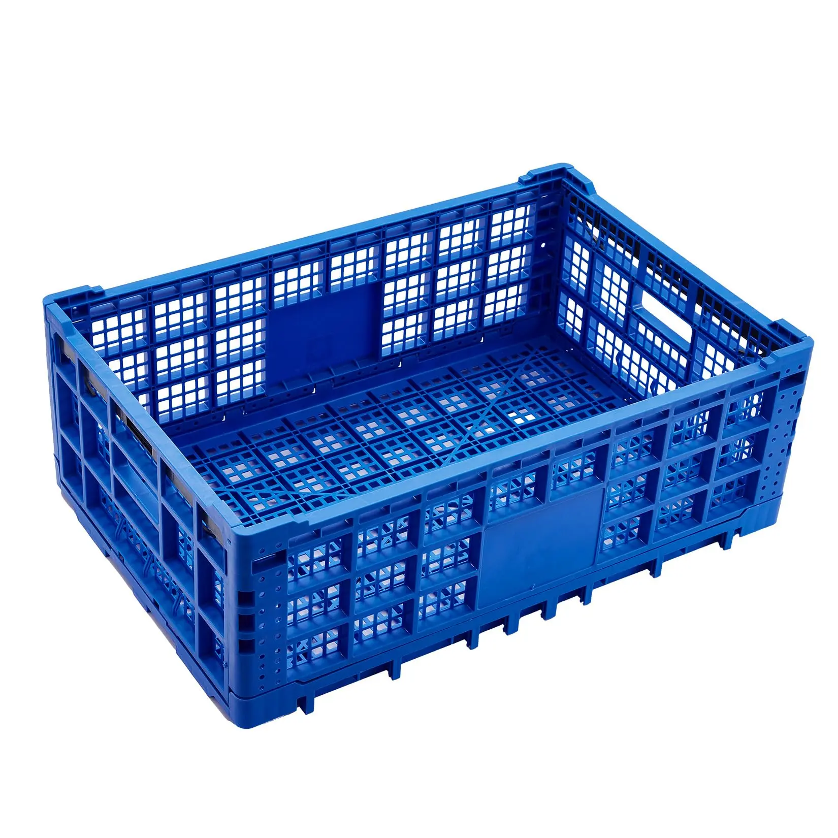 Garvee 5-Pack Heavy-Duty Collapsible Plastic Storage Crates (52L Each) with Buckles - Durable, Space-Saving Bins/Boxes for Tool Organiser, Efficient Organization & Transport
