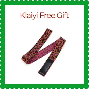 Klaiyi Wig head cover with elastic edge magic paste leopard print fixed non-slip headband wig ban