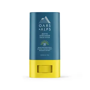 Matte Sunscreen Face Stick SPF 50 | Lightweight Facial Solid Sunscreen | Blurs Pores and Controls Oil for Smooth, Matte Complexion | Travel Friendly
