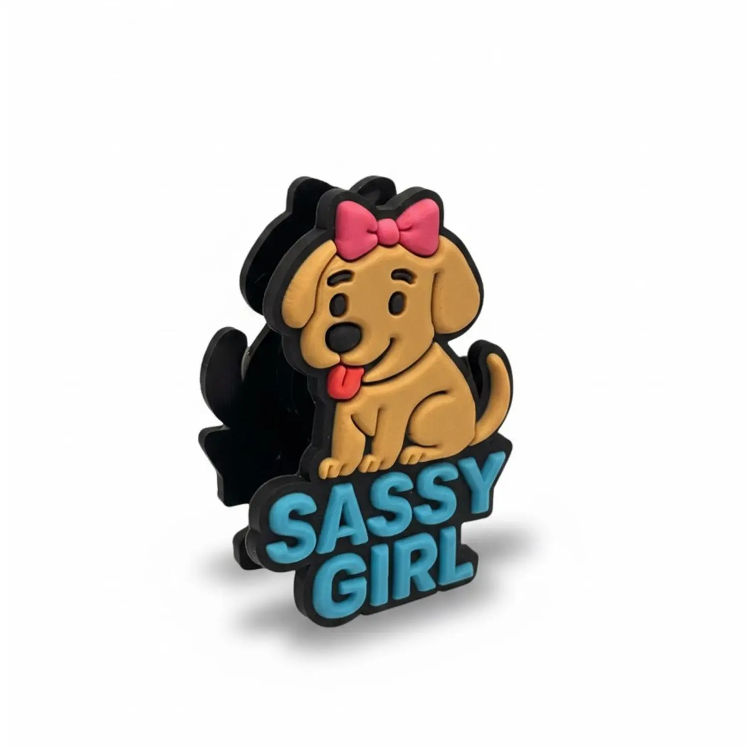 Sassy Girl Double Sided 2 Piece Set with PetPYNZ Connector for Dog Leash Clear Communication & Expressive Design Functional & Stylish