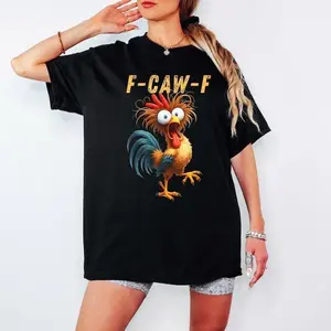 Funny Rooster FCawf Shirt, Crazy Chicken Graphic Tee
