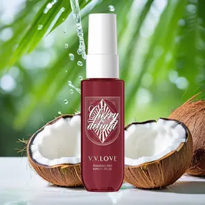 A Floral Fruity Gourmand Scents :Black Cherry, Amber & Coconut Infused Scents (2-Pack*40ML)-V.V.LOVE Body&Hair MistFemale Amber Floral EDP