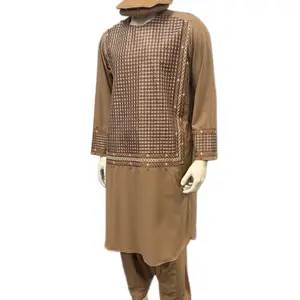 Mens Brown Parahan Tumban Traditional Attire with Stylish Design and Comfortable Fit