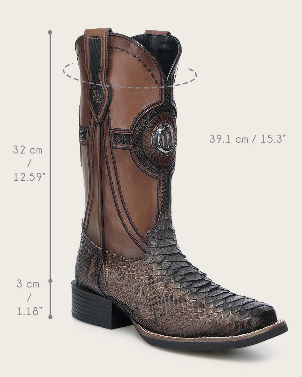 CUADRA BOOT MAVERICK/CAFE SQUARE TOE CU978 Fashion Footwear