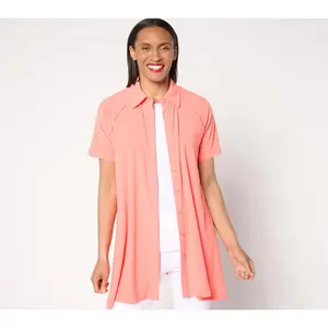 Attitudes by Renee Petite Novelty Trim Detail Tunic Attitudes by Renee Petite Novelty Trim Detail Tunic
