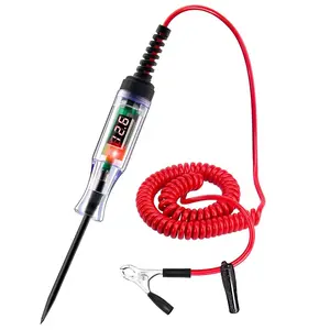 Test Light Automotive 5-90V Digital LED Circuit Tester with  Display, Auto Bidirectional  Tester, Electric Test Pen with Extended Spring Wire and Probe for  RV Fuse Checker