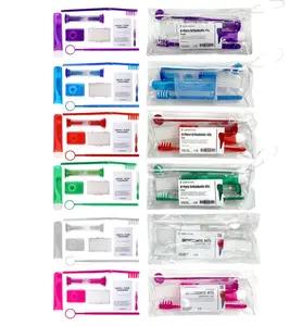 12 Assorted Orthodontic 8-Piece Patient Kits – Pre-Assembled Braces Care Packs in 6 Colors