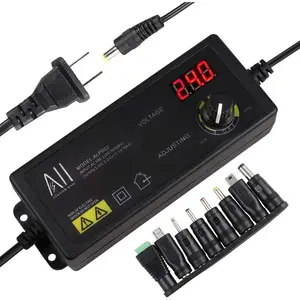 3V - 24V 1.5A 36W Universal Adjustable DC Power  Kit AC Adapter Speed Control  Display  Off  with Variable 8 Plugs