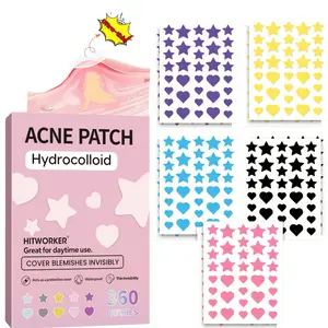 Colorful Star & Heart Hydrocolloid Patches, Cute Shaped Spot Stickers, Ultra-Thin and Waterproof, Gentle Daily Care, Fun Decorative Designs