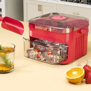 Press-Down Dual-Layer 50-Cube Ice Tray, Large Capacity, Ideal for Covered Mini Fridges, Combines Ice Making and Storage, Home Bar Accessories