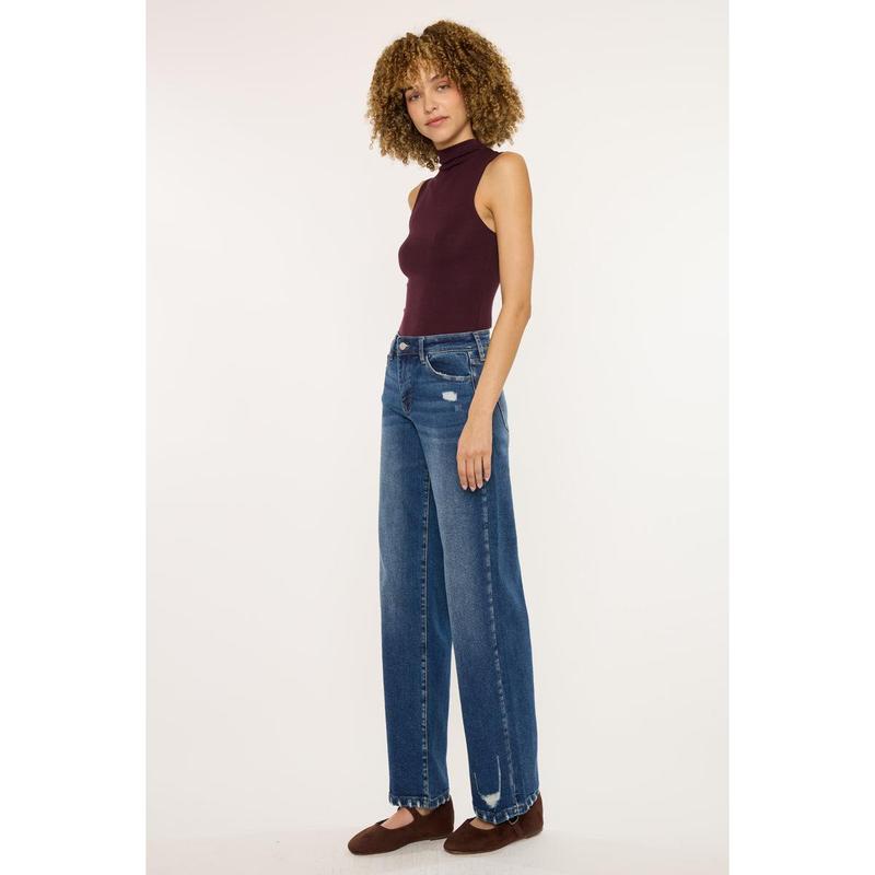 KANCAN - Dania Essentials Women's Denim High Rise Wide