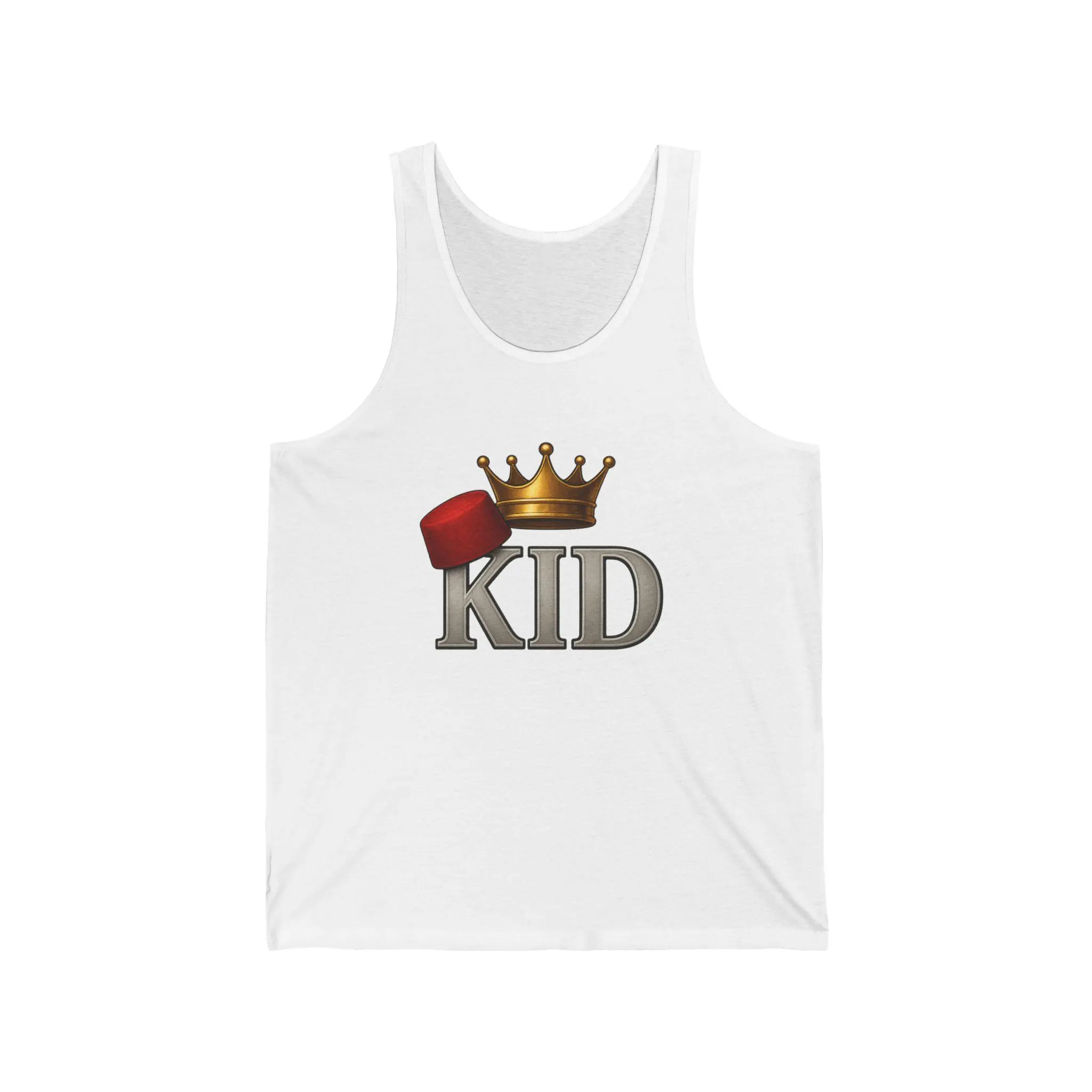 African Tank Top for Igbo Heritage, Unisex Jersey Tee, Symbolic Artwork Clothing, Igbo Chief Cap Tee, Igbo Culture Shirt, KID Symbol Tee