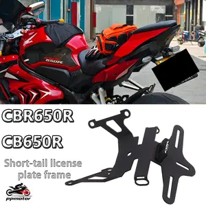 For CBR650R CB650R 2021-2025 Modified Short Tail License Plate Bracket Rear Spoiler & Holder Accessories for Honda Motorcycles