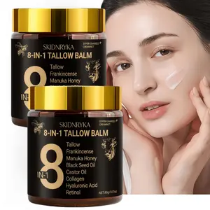 8-in-1 honey and beef tallow moisturizing face cream—hydrating with honey and beef tallow; refreshing, non-greasy; suitable for all skin types; long-lasting hydration; honey–beef tallow formula that enhances firmness; women’s beauty skincare.