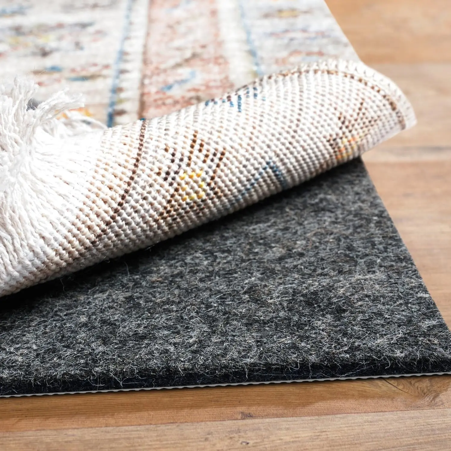 BAGAIL Felt and Natural Rubber Backing Rug Pads 1/4” Thick,  Non Slip Carpet Gripper Keep Rugs in Place, Under Area Rug Protective Cushioned Pads, Carpet Runners, Hardwood Floors Protection