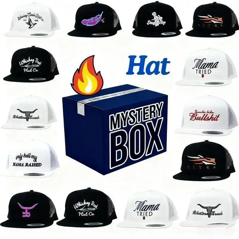 [HOT SUMMER DEALS] One Hats Box hat Sent, Embroidered Hat Mama Tried, Whiskey Creek, Feathered Outlaw, Standing on Snapback Hat, Outdoor Cap Gift Box for Men & Women