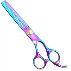 Rainbow Edge 440C Hair Thinning Scissors Haircare Steel