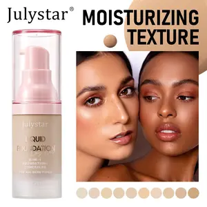 Oil-Control Matte Liquid Foundation, Vacuum Pump Bottle, 10 Shades, Matte Finish, Long-Lasting Coverage, Perfect for All Skin Types