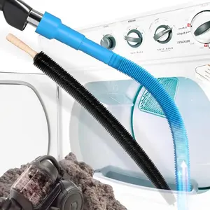 2 Pack Dryer Vent Cleaner Kit with Vacuum Hose Attachment and Flexible Lint Brush Dryer Vent Vacuum Attachment Tool for Deep Cleaning Lint Dust Improve Dryer Efficiency Reduce Fire Hazards Save Energy