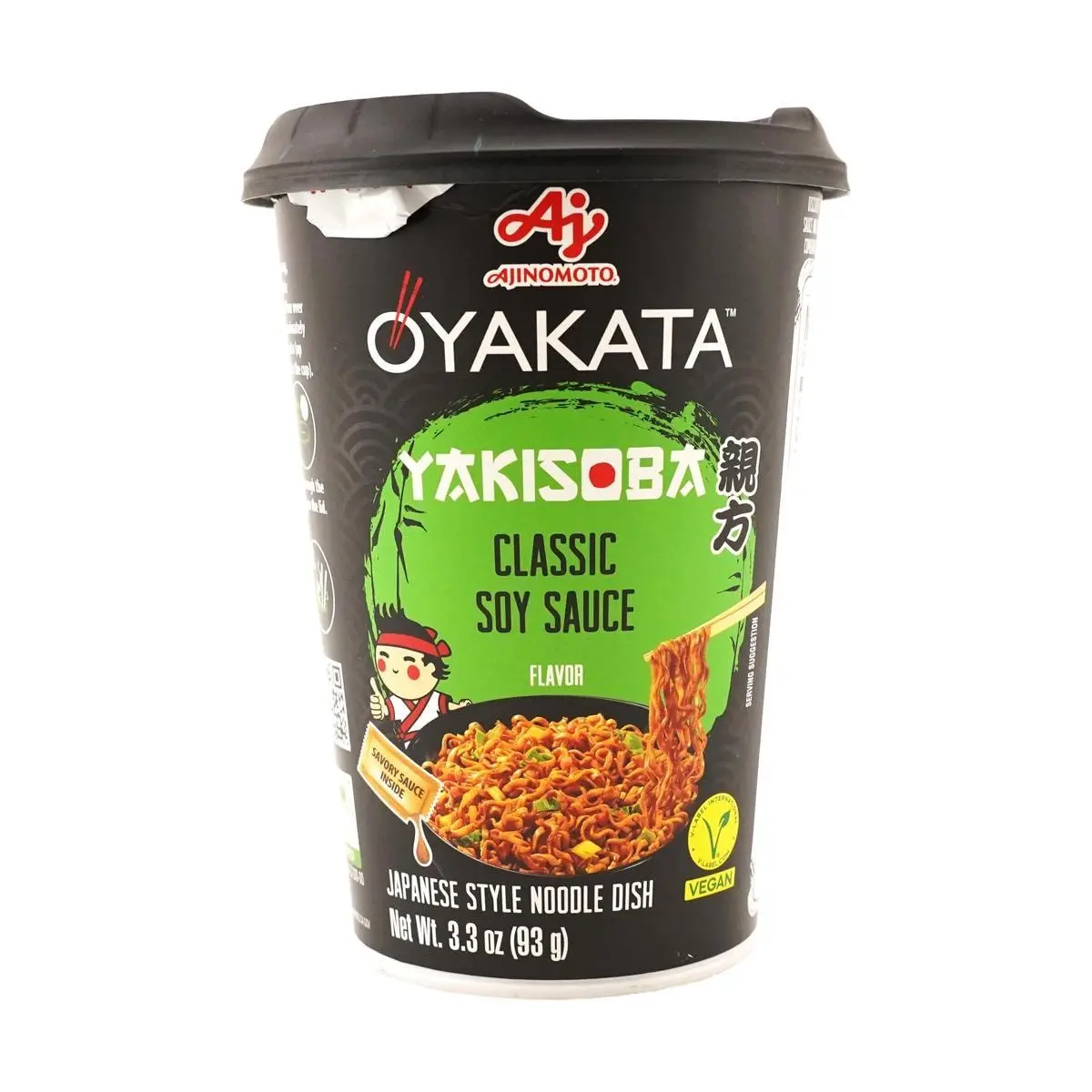 Ajinomoto Oyakata Japanese Soy Sauce Flavor Yakisoba Instant Noodles Cup 93g - Authentic Asian Stir-Fried Noodle Experience